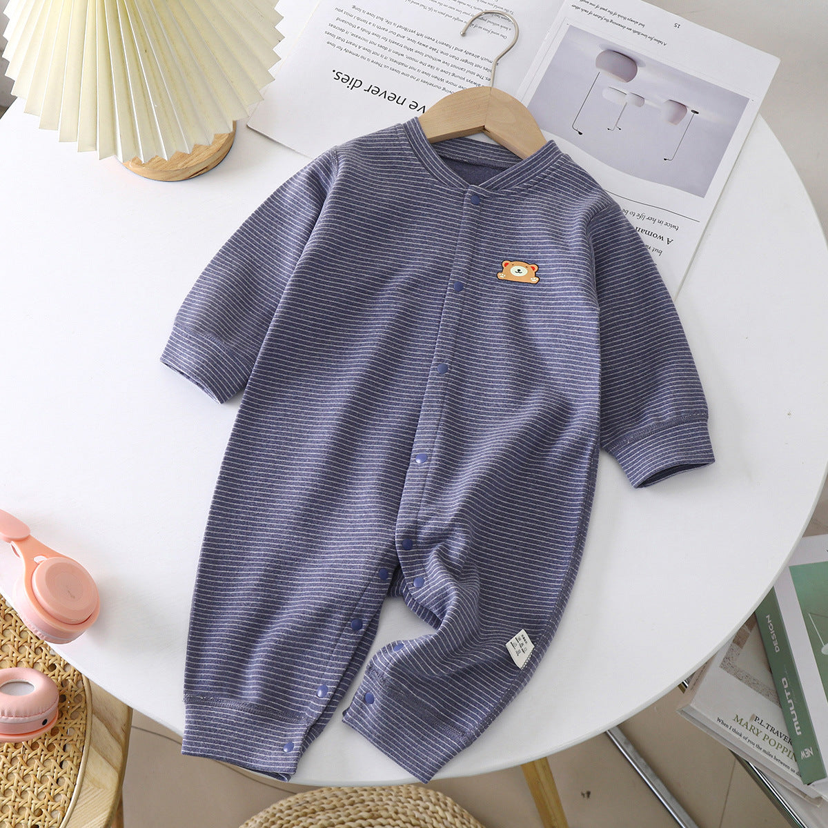 Baby Dralon Striped Jumpsuit | Soft Baby Striped Romper