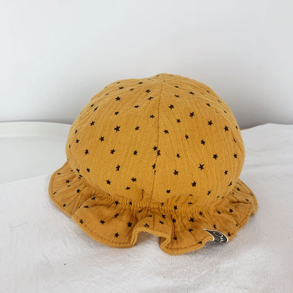 Baby Fisherman Double Polka Dot Sun Hat | Cute Wide Brim Baby Cap