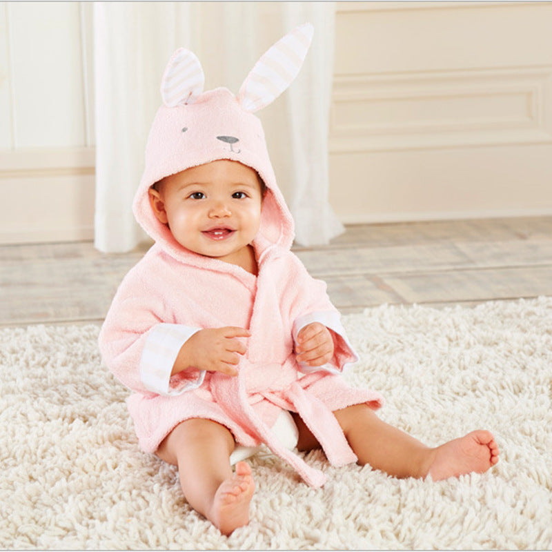 Cartoon Animal Baby Hooded Bath Towel & Cotton Bathrobe | Cute Baby Bathrobes