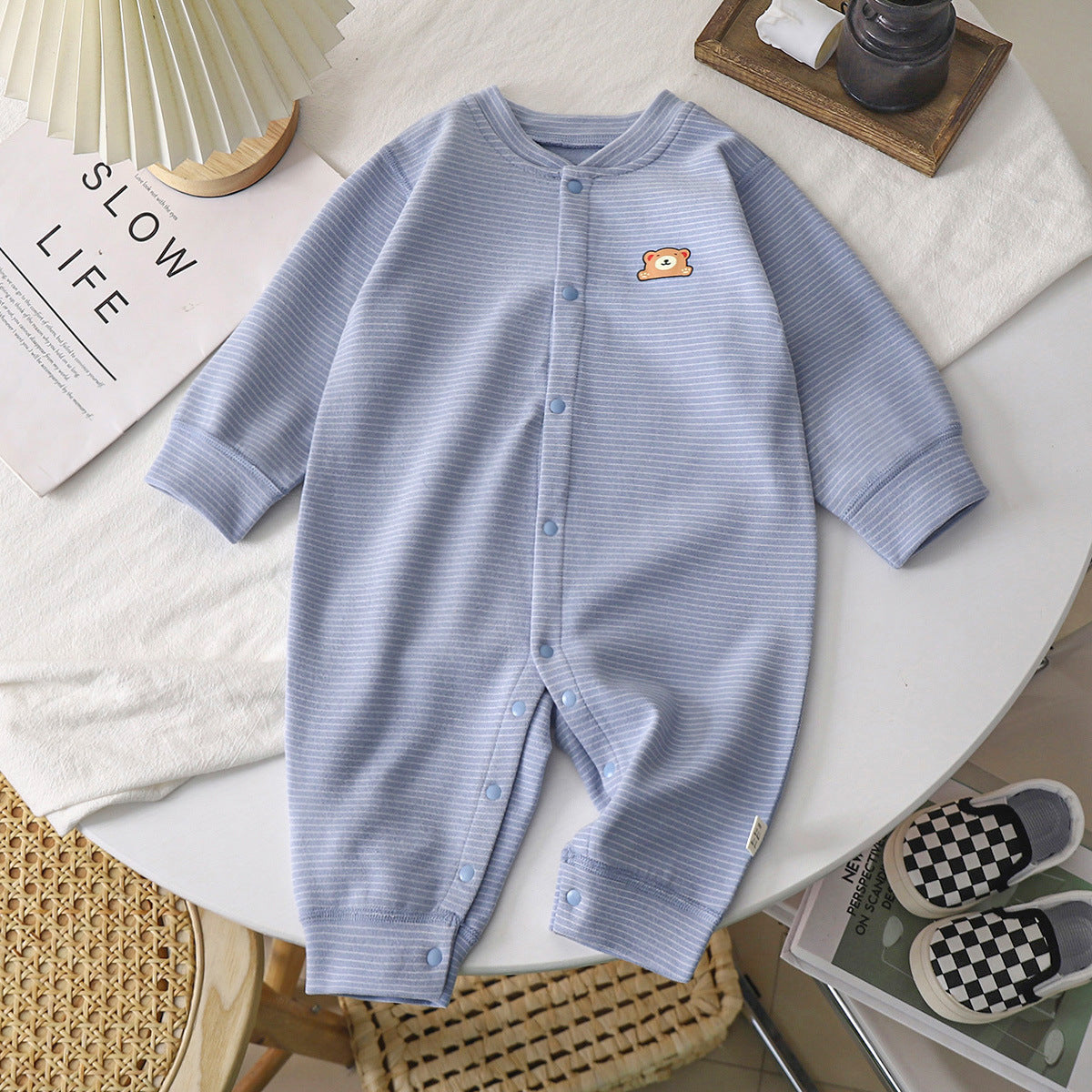 Baby Dralon Striped Jumpsuit | Soft Baby Striped Romper