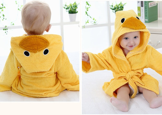 Cartoon Animal Baby Hooded Bath Towel & Cotton Bathrobe | Cute Baby Bathrobes