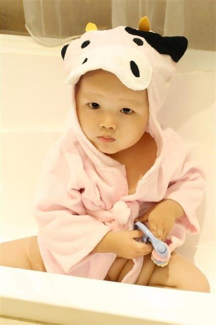 Cartoon Animal Baby Hooded Bath Towel & Cotton Bathrobe | Cute Baby Bathrobes