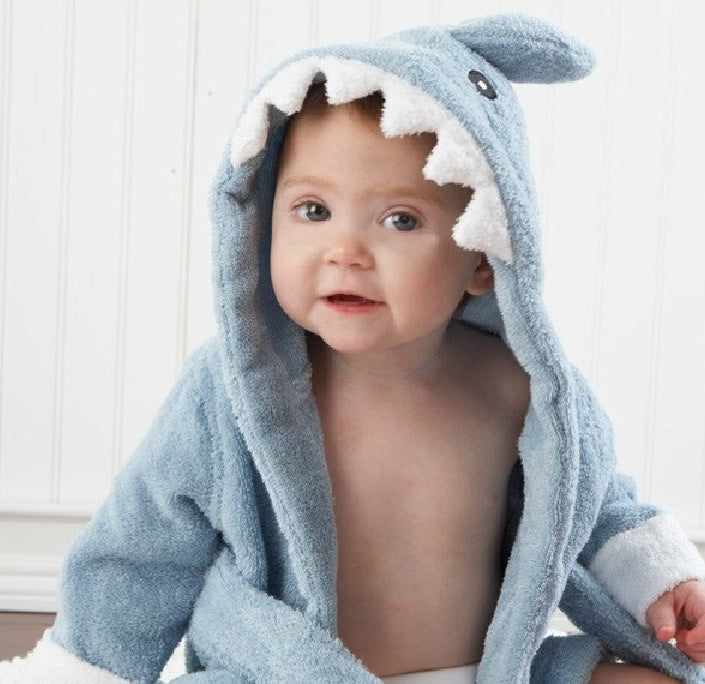 Cartoon Animal Baby Hooded Bath Towel & Cotton Bathrobe | Cute Baby Bathrobes