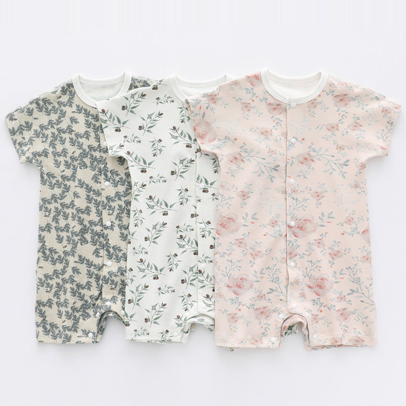 Baby Thin Short Sleeve Jumpsuit | Lightweight Summer Baby Romper