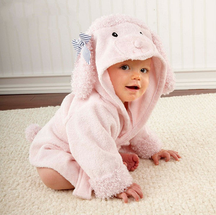 Cartoon Animal Baby Hooded Bath Towel & Cotton Bathrobe | Cute Baby Bathrobes