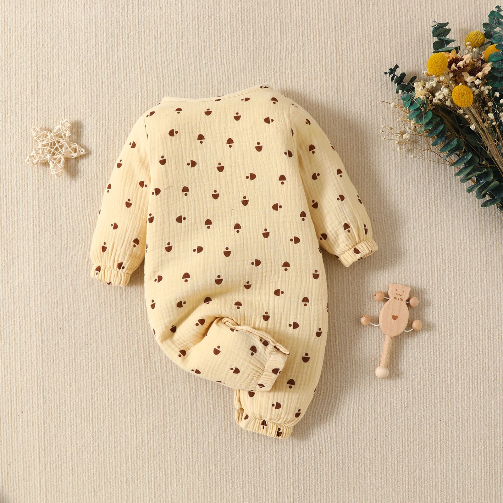 Baby Cotton and Linen Jumpsuit for Boys & Girls | Soft Breathable Infant Romper